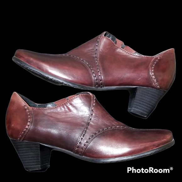 CANAL GRANDE Oxblood Leather Ankle Boots (Size 8) - Picture 1 of 8
